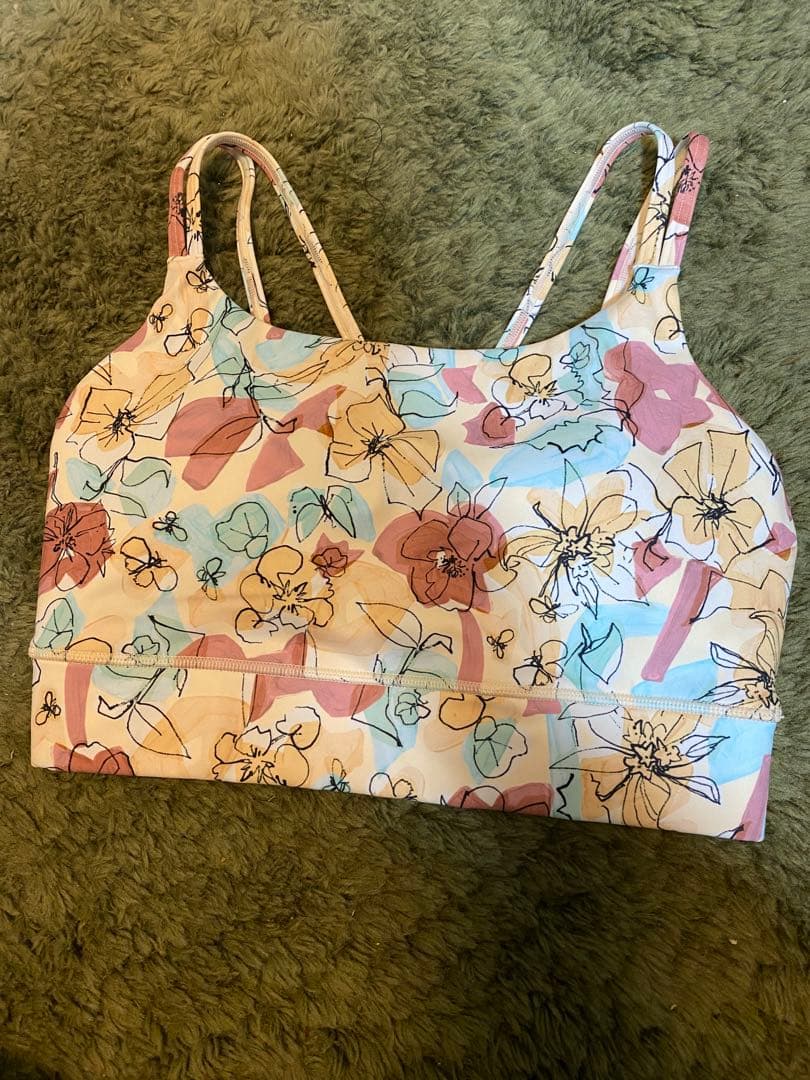 SUKALA ミックスフラワー ブラトップ・レギンスセットS オレンジイエロー