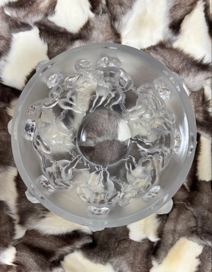 幅31.5cm LALIQUE ラリック　リュクサンブールベース 花瓶