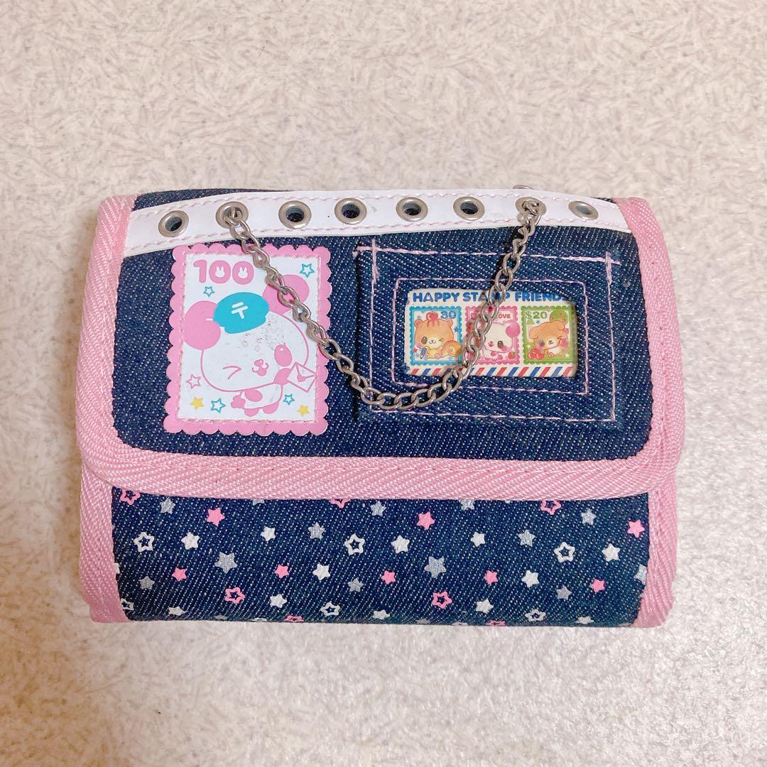 【平成レア】シール帳 シールつき 平成レトロ　平成女児　デニム チェーン　うさぎ