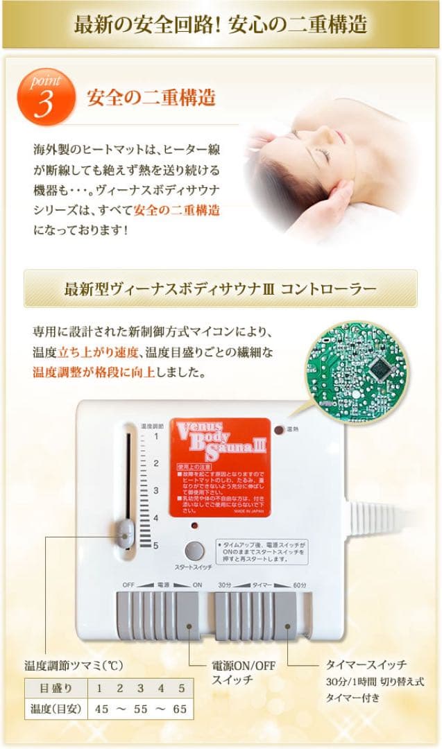 ヒートマット ヴィーナスボディーサウナ3 venus body sauna3