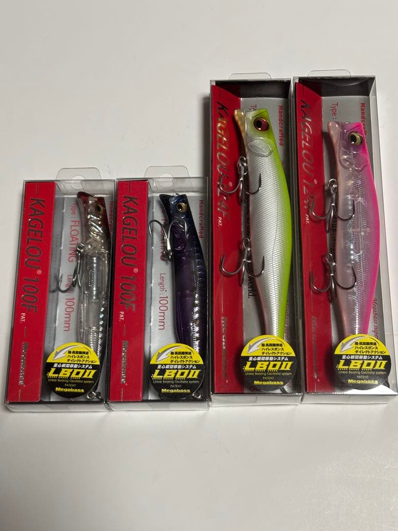メガバス セット カゲロウ ナミノハナ ホットシャッド パープルネオンイワシ
