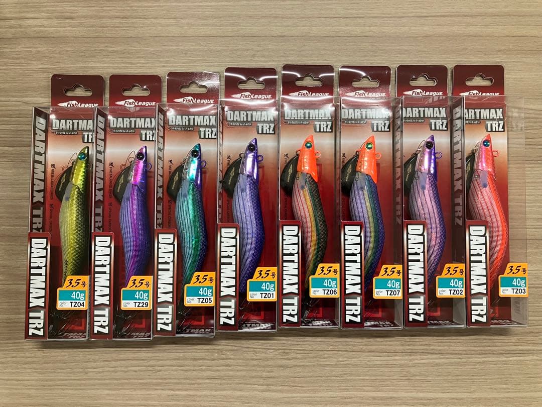 ダートマックスTRZ 40g　ティップラン用エギ　全色8個セット