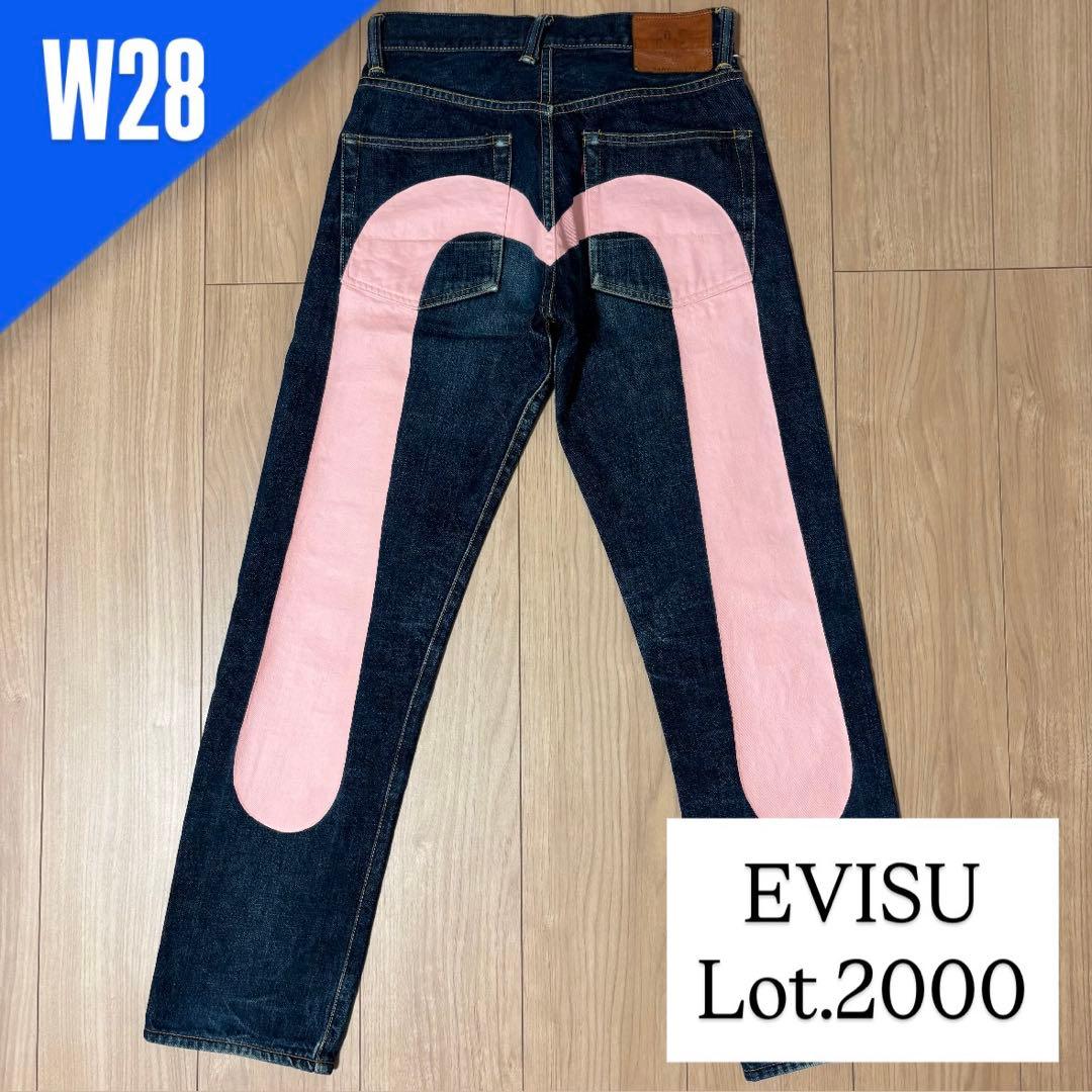 【美品】 EVISU 大黒 ピンク No.2 2000 W28 濃紺 Y2K