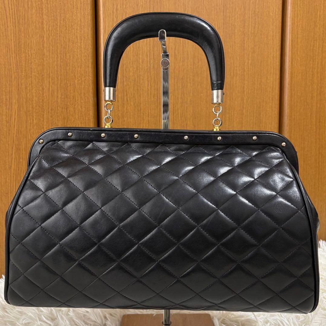 ロベルタディカメリーノ がま口 バコンギ 本革 レザー 黒 ヴィンテージ 伊製