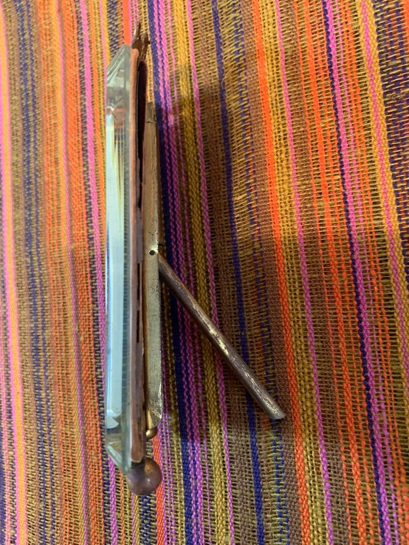 フランス製　アンティークの真鍮リボン細工が素敵な写真立て！写真も可愛いです！