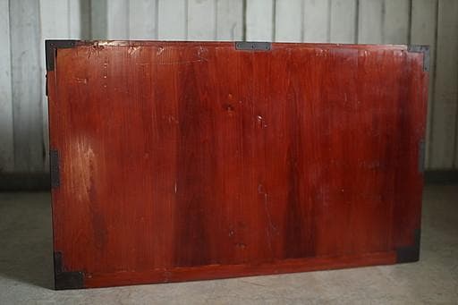 綺麗な丸金具庄内箪笥　2段　中桐　タンス　収納　古家具　古民家　時代家具