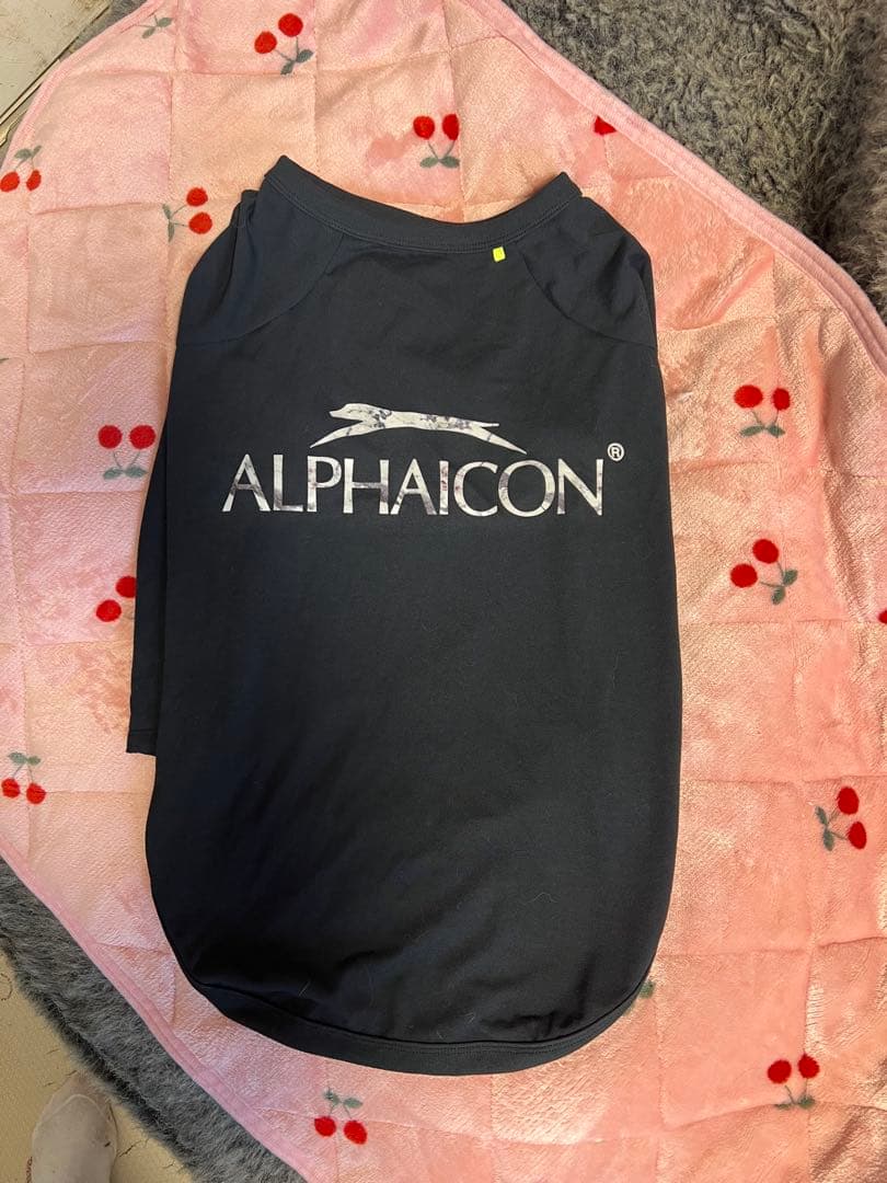 ALPHAICON 黒 ニット長袖犬服 1XL