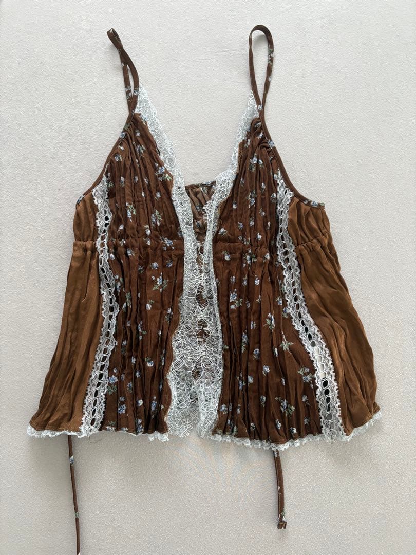 MAISON SPECIAL スモールフラワーワッシャーキャミソール