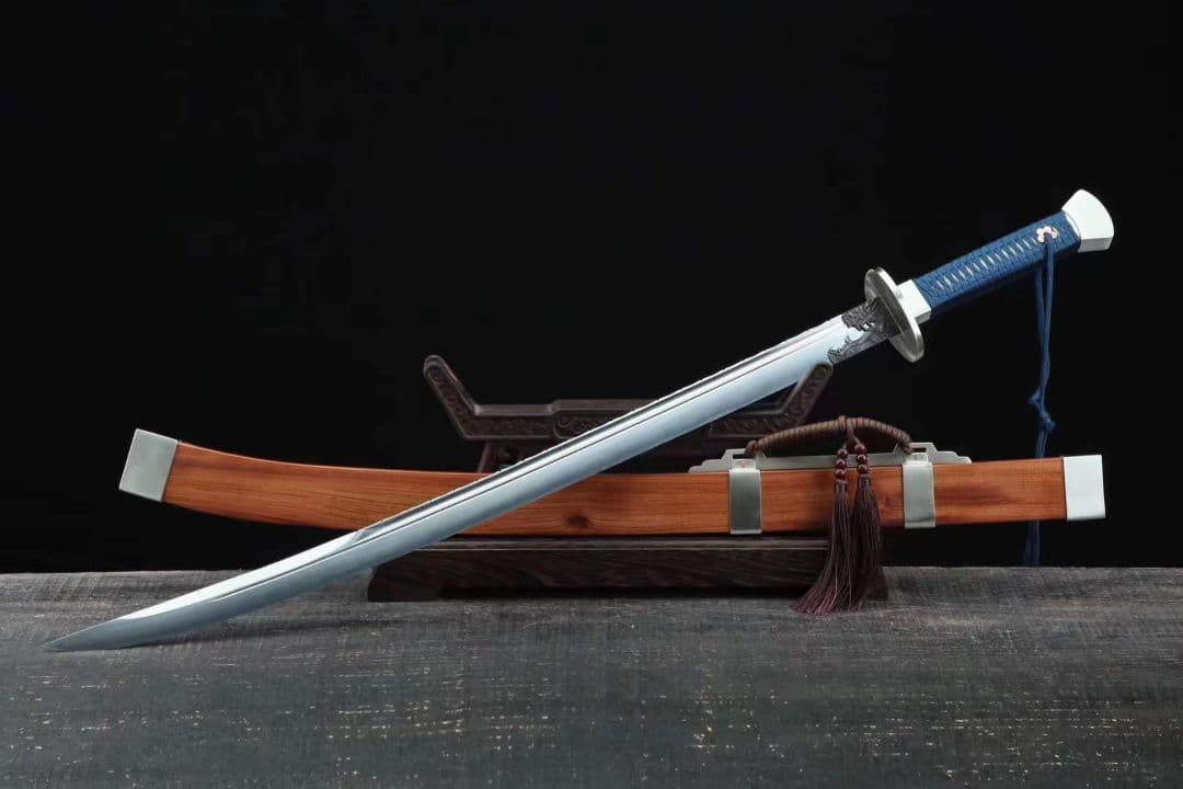 白銅素装方清刀 古兵器   武具　刀装具　日本刀　模造刀   居合刀