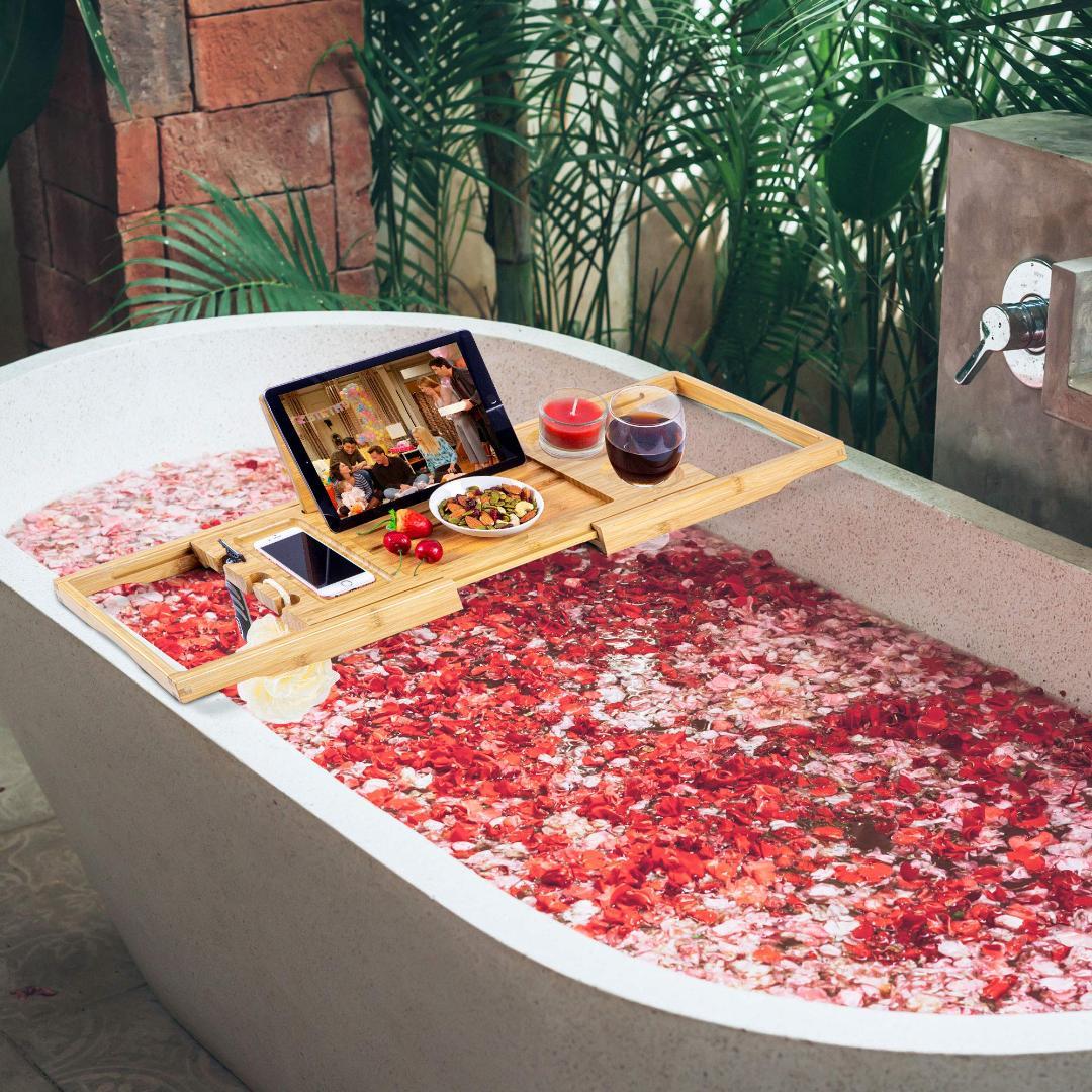 竹のバスタブトレー