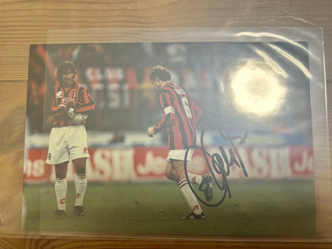 フランコ・バレージ　直筆サイン入り写真　ACミラン