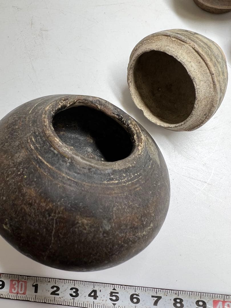 専用16世紀頃　宋胡ろく壺4点　最大h6cm 最長幅約8cm 東K8-0131①