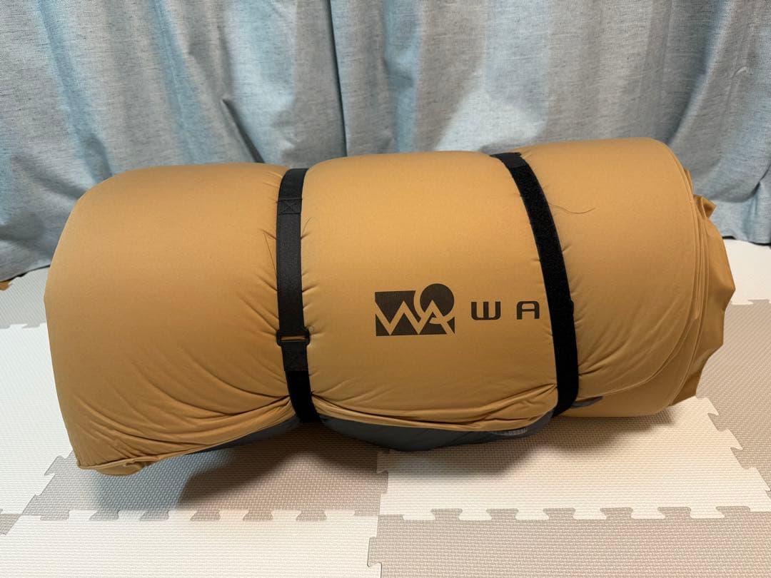 WAQ インフレーターマット 10cm ダブルサイズ タンカラー