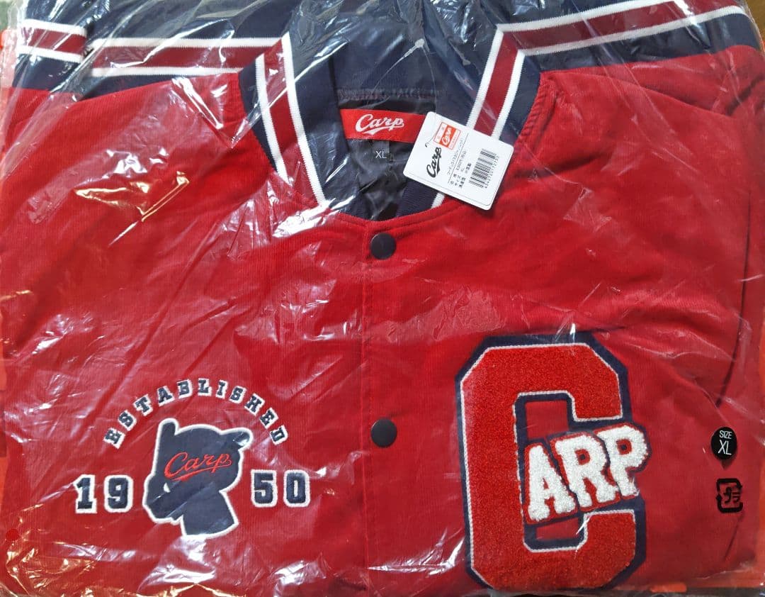 カープコーデュロイスタジャン(レッド)！Oサイズ！限定完売品！