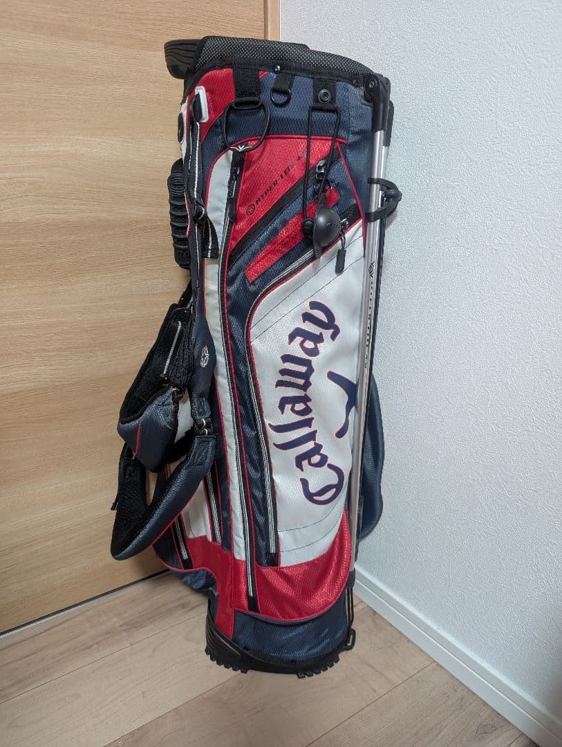Callaway キャディバッグ スタンド付き レッド/ホワイト/ブラック
