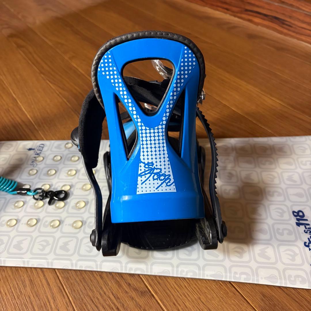 NAKED×SPOON キッズスノーボードセット　118cm　バイン付3点セット