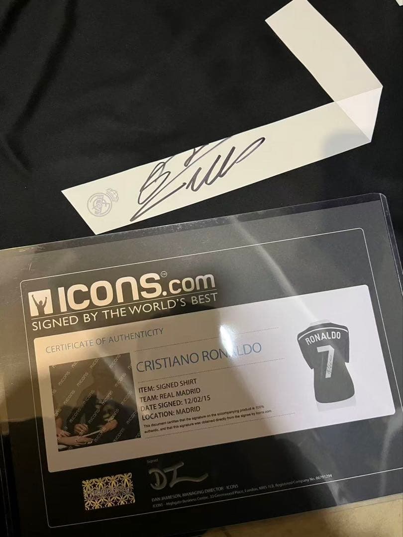 クリスティアーノ・ロナウド直筆サイン入り14-15 Y-3 ヨウジヤマモト