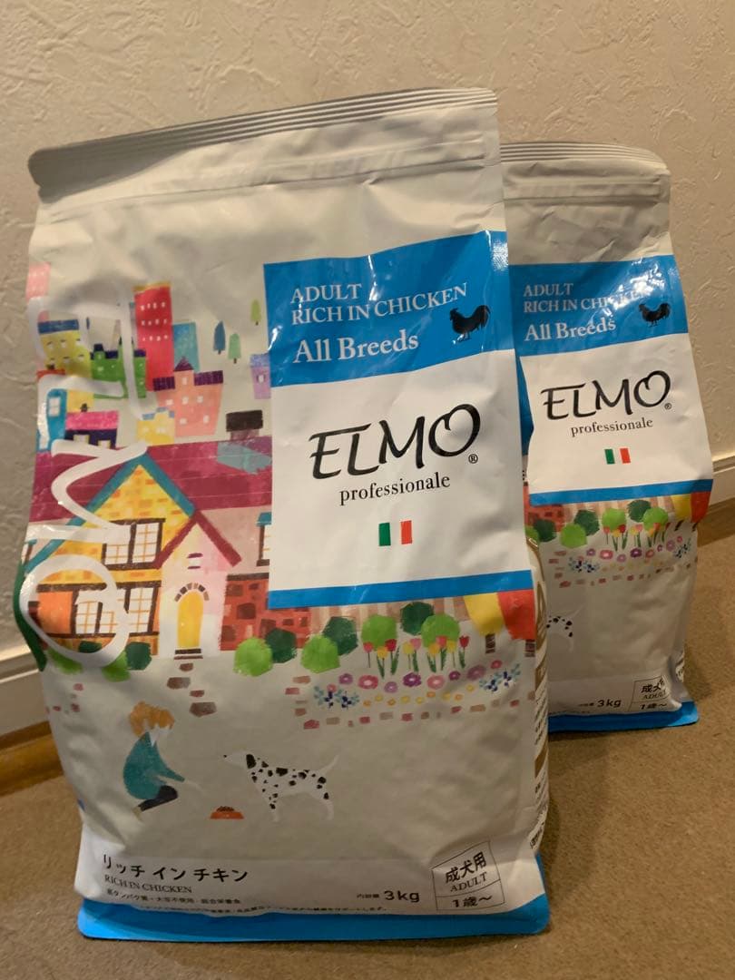 【新品・未開封】ELMO リッチインチキン ドックフード3kg×2 成犬用