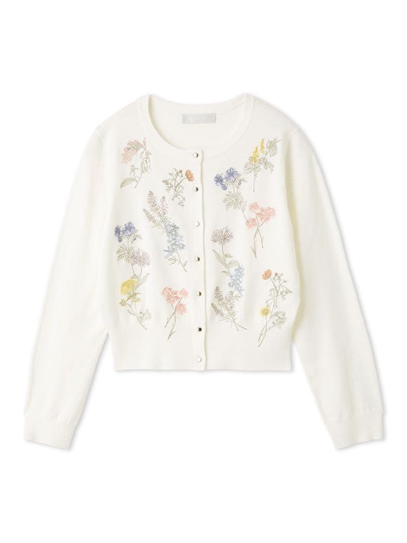 【新品未使用】CELFORDセルフォード♪フラワー刺繍カーディガン OWHT