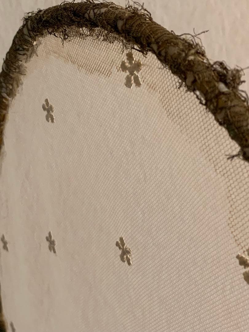 フランスアンティーク　レースの羽 チュールレース オブジェ