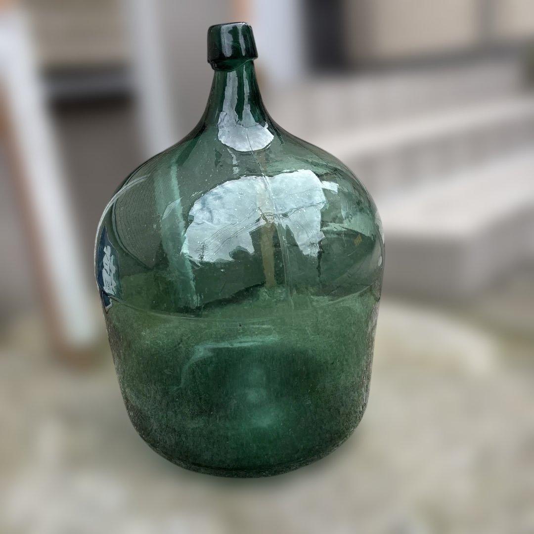 デミジョンボトル　昭和レトロ　気泡　ヴィンテージ