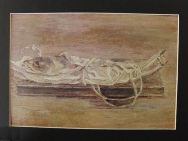 坂本 繁二郎、鮭、希少画集画、新品額装付