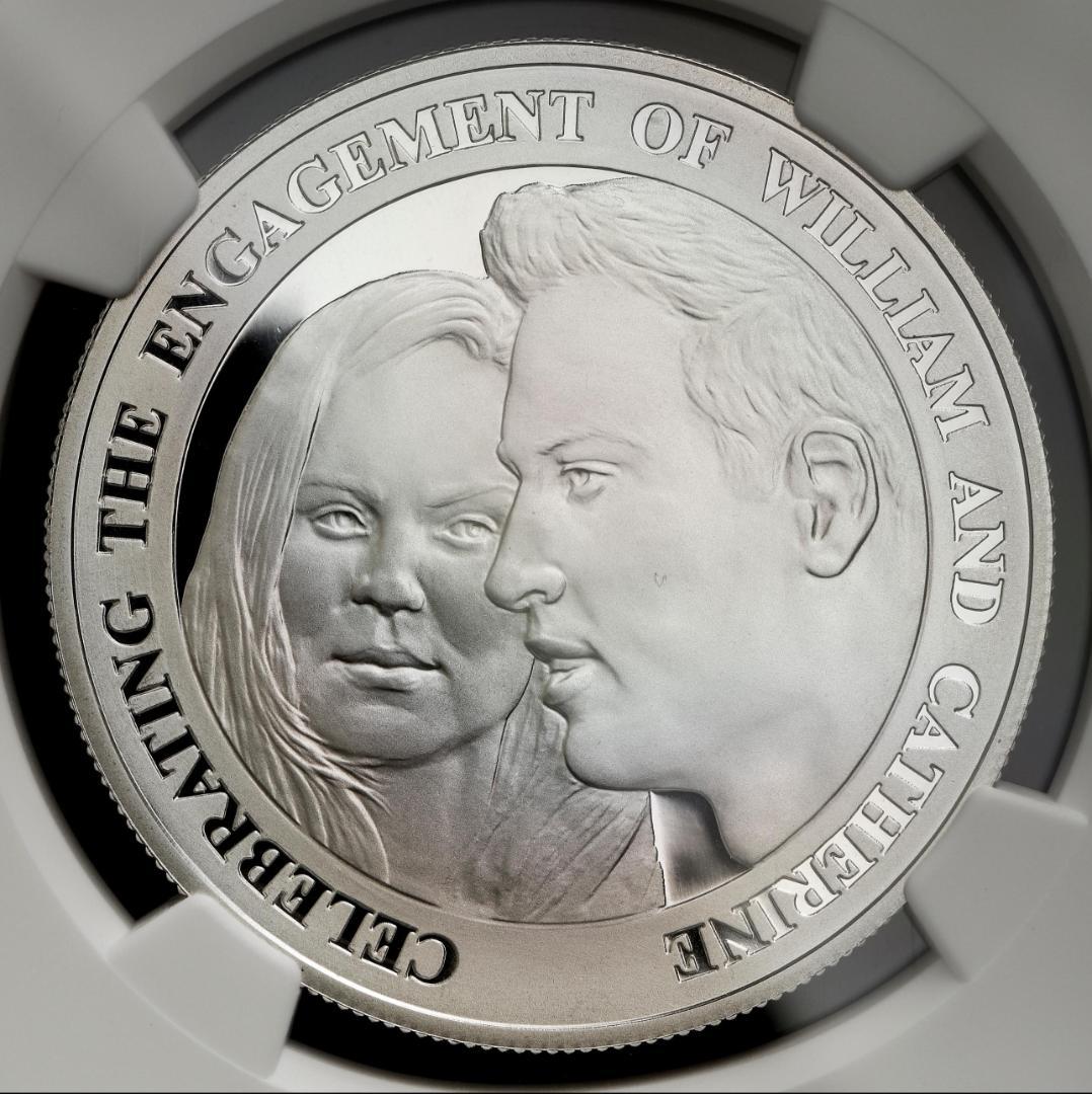 準最高鑑定　NGC-PF69　2010 オルダニー ウィリアム王子 婚約　箱付