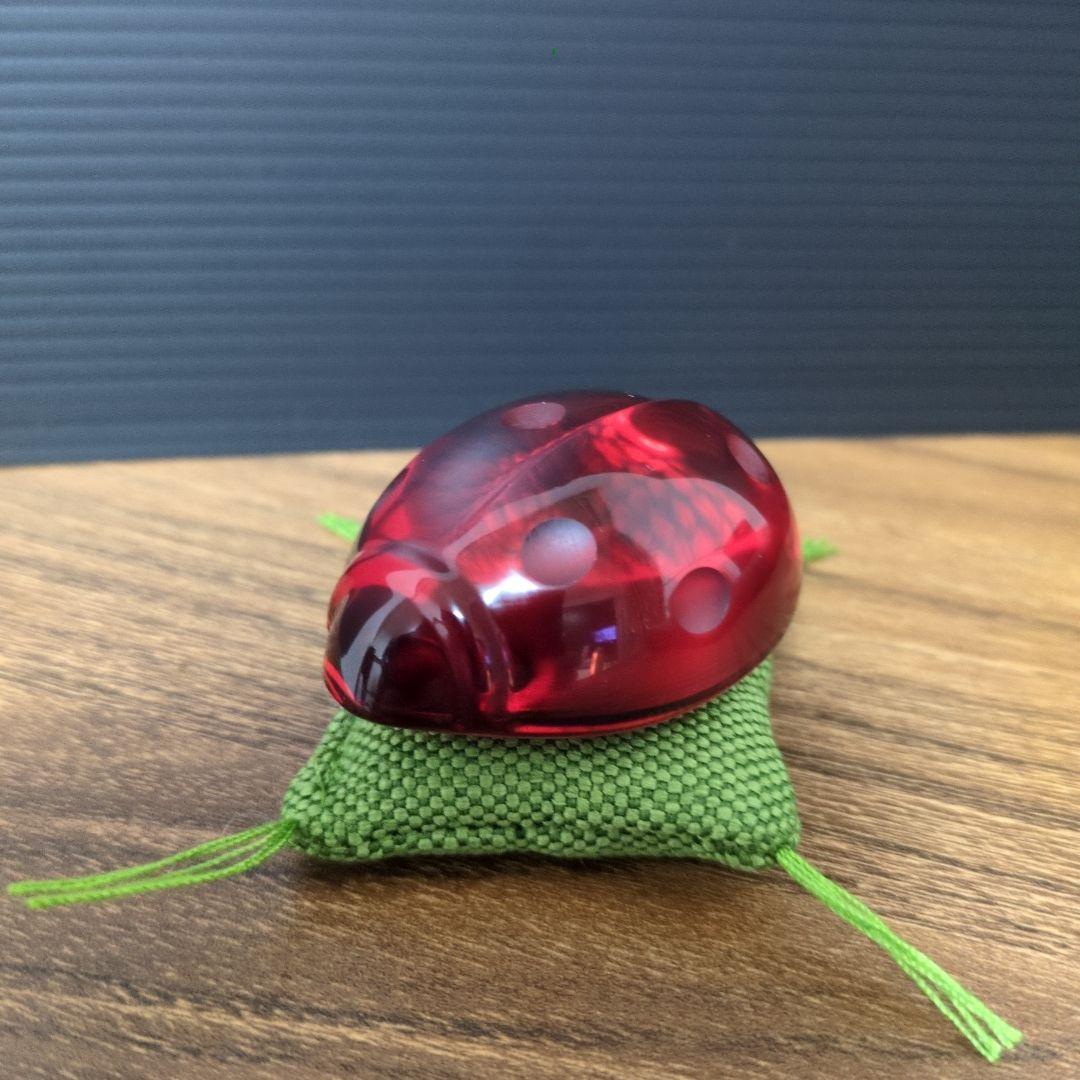 Baccarat バカラ てんとう虫 クリスタル　レッド