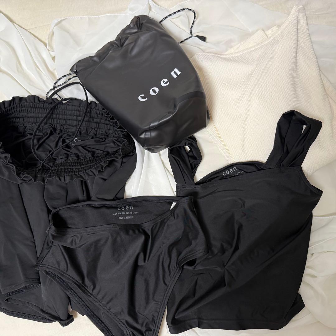 【新品未使用】【coen】5点セットワッフルプルオーバースイムウェアMサイズ