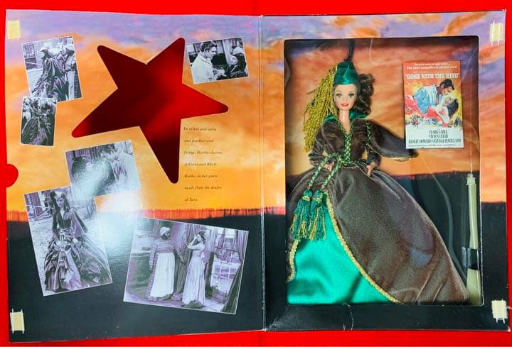 バービー人形「風と共に去りぬ」グリーンカーテンドレスのスカーレット/新品、未開封