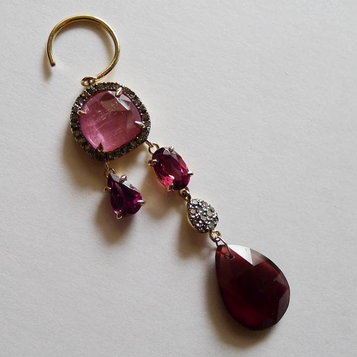 artida oud ロードライト パヴェ シャンデリア シングル ピアス