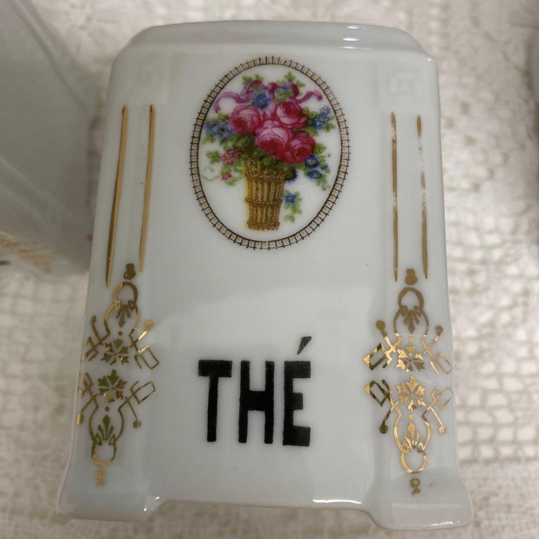 フランスアンティーク陶器キャニスター