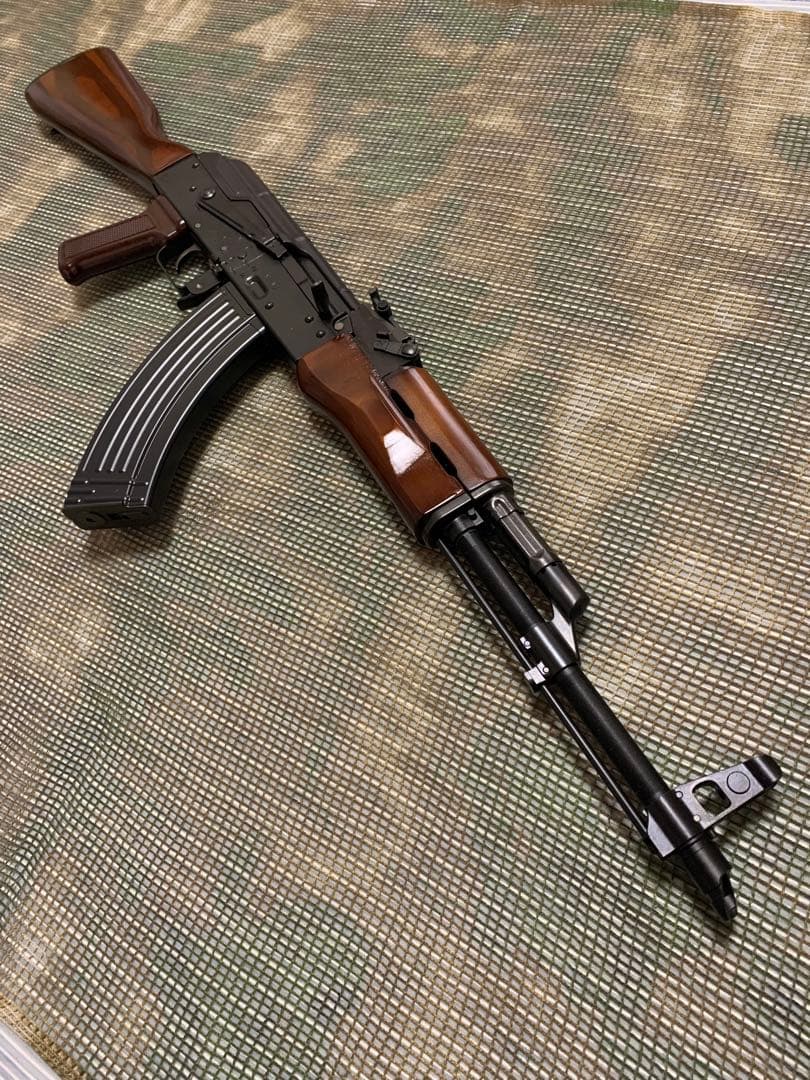 ■マルイ AKM ガスブロ リアルウッドハンドガード ストック付