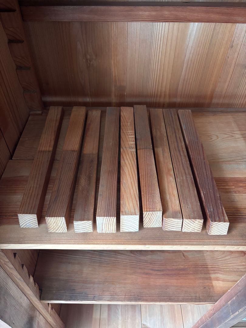 古い水屋　食器棚　ガラス棚　本棚　ガラスケース ショーケース　什器　天然木 2