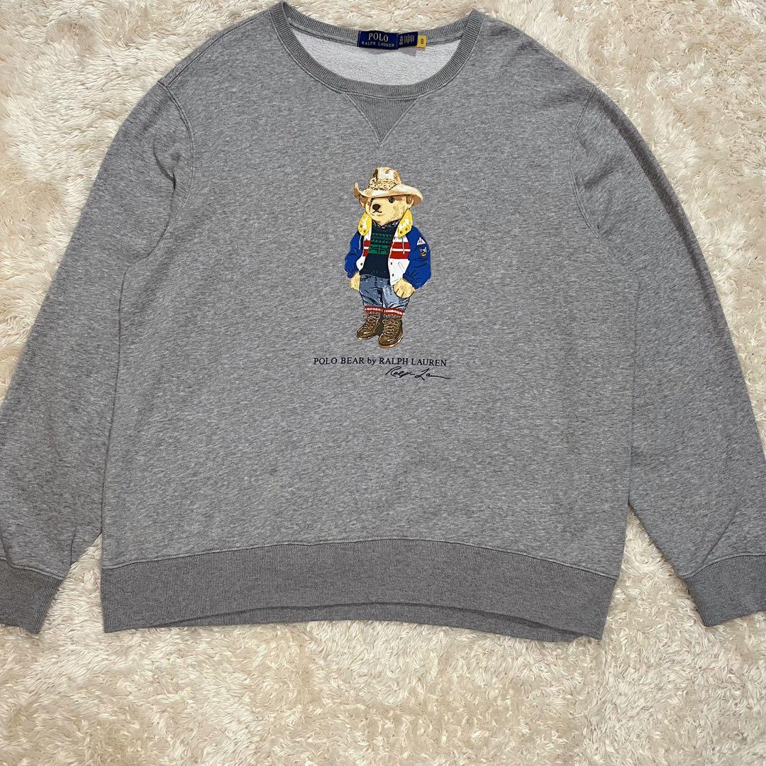 POLO RALPH LAUREN スウェット ポロベア 現行 前V ガゼット