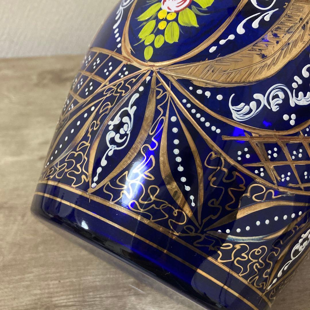 ボヘミアングラス　デキャンタ　珍品　特大　切り子　ヴィンテージ