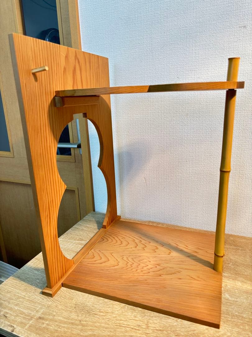 美品 茶道具 淡々斎好 瓢棚 組み立式 元箱