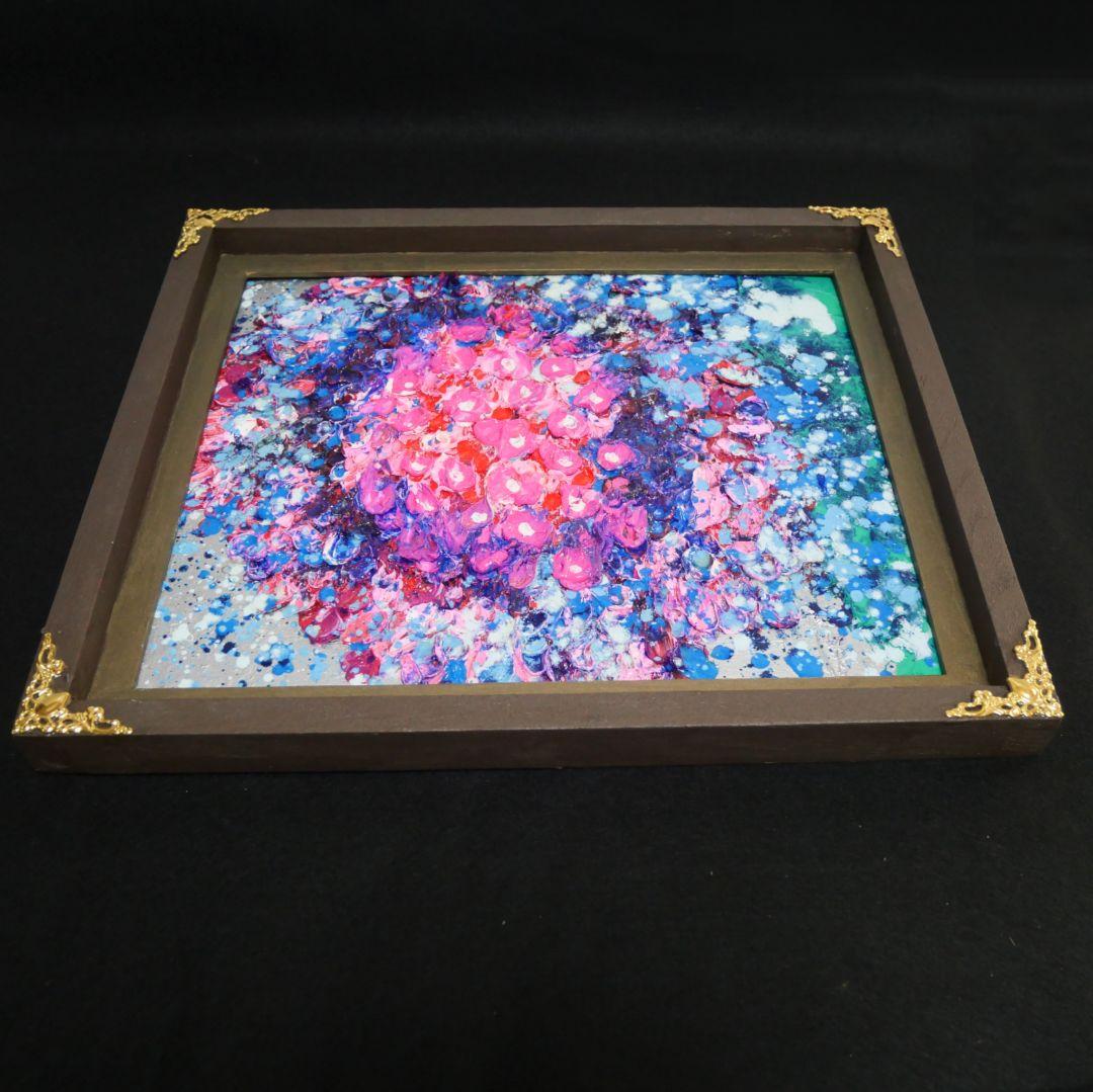 油絵 油彩 油彩画 絵 絵画【梅雨のピンクの雨】