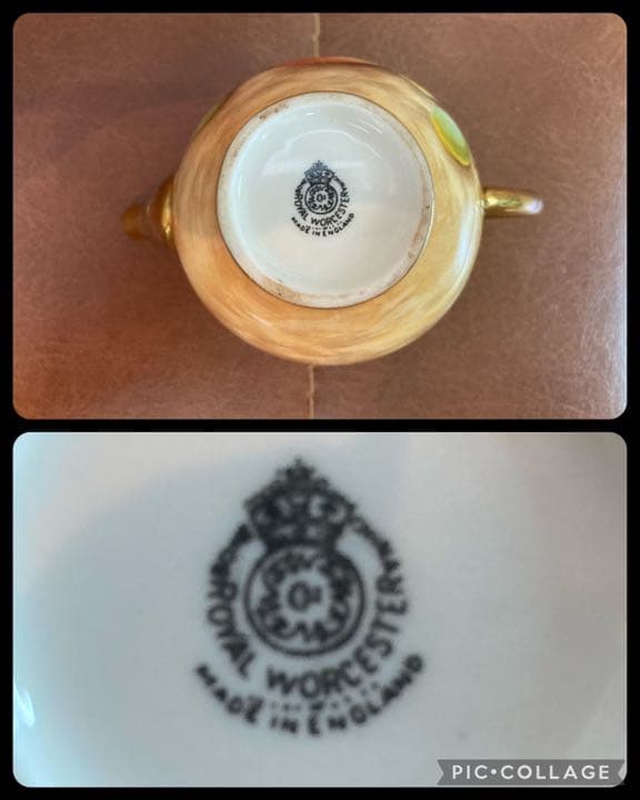 ロイヤルウースター ペインテッドフルーツ　ミニチュア　ティーポット　アンティーク