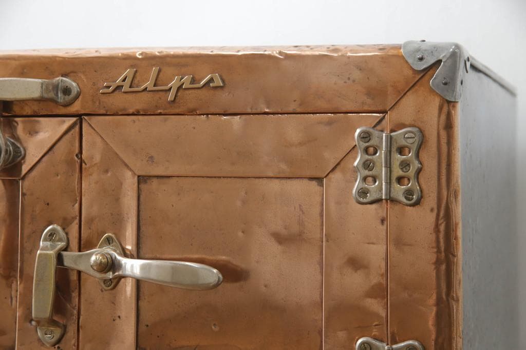 木製冷蔵庫　昭和レトロ　アンティーク　氷型冷蔵庫　Alps　日本製　古民家カフェ