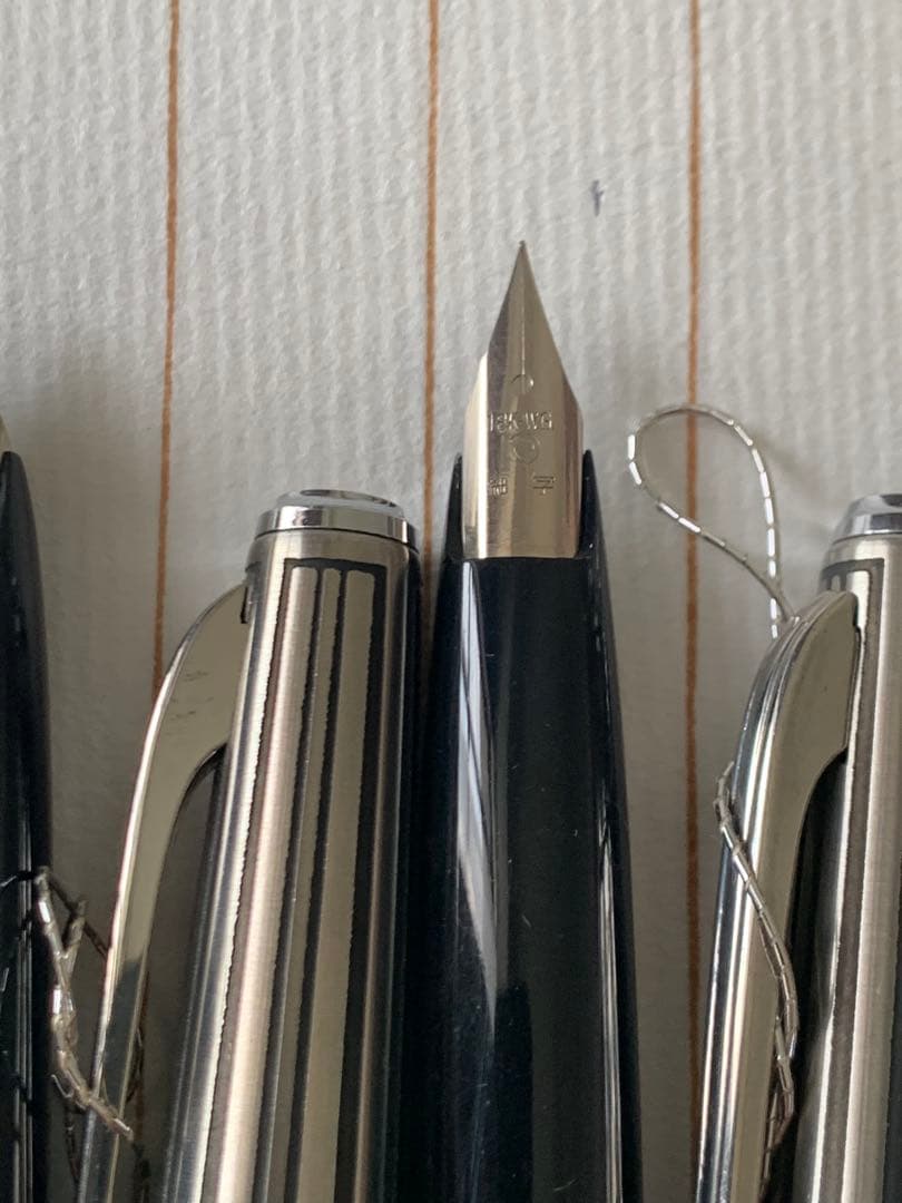 廃番 プラチナ 蝕刻 万年筆 18K WG 3本まとめ