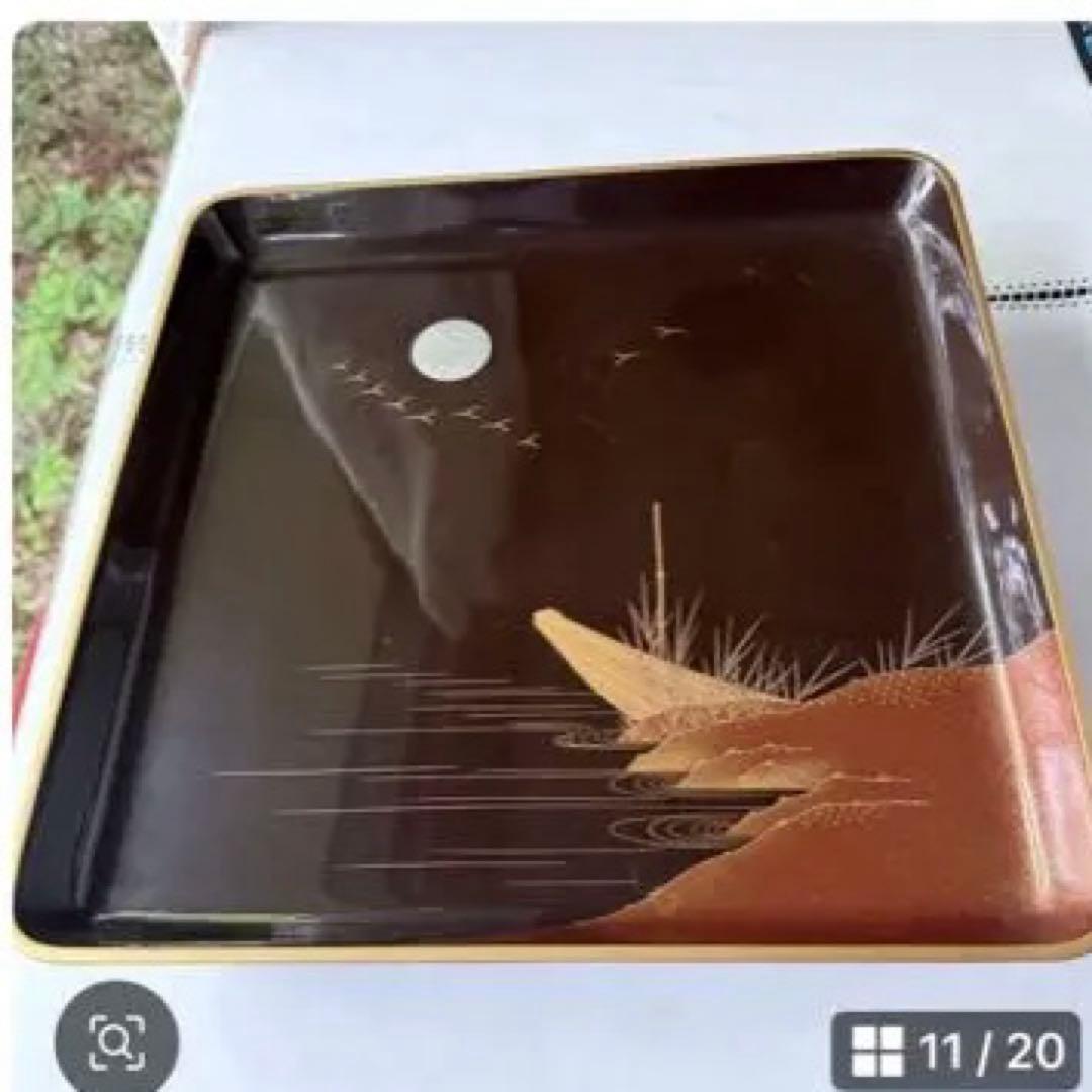 2244様感謝‼️JAPANGOZEN超絶時代蒔絵「源氏物語　須磨　明石」御膳5客