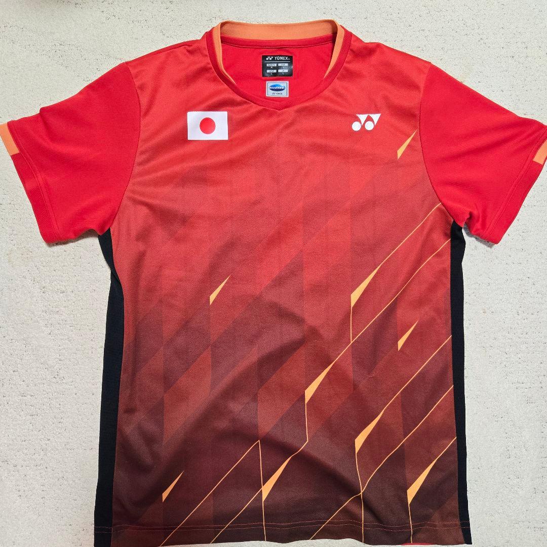 【L】バドミントン 日本代表 ゲームシャツ 練習着 支給品 YONEX 桃田賢斗