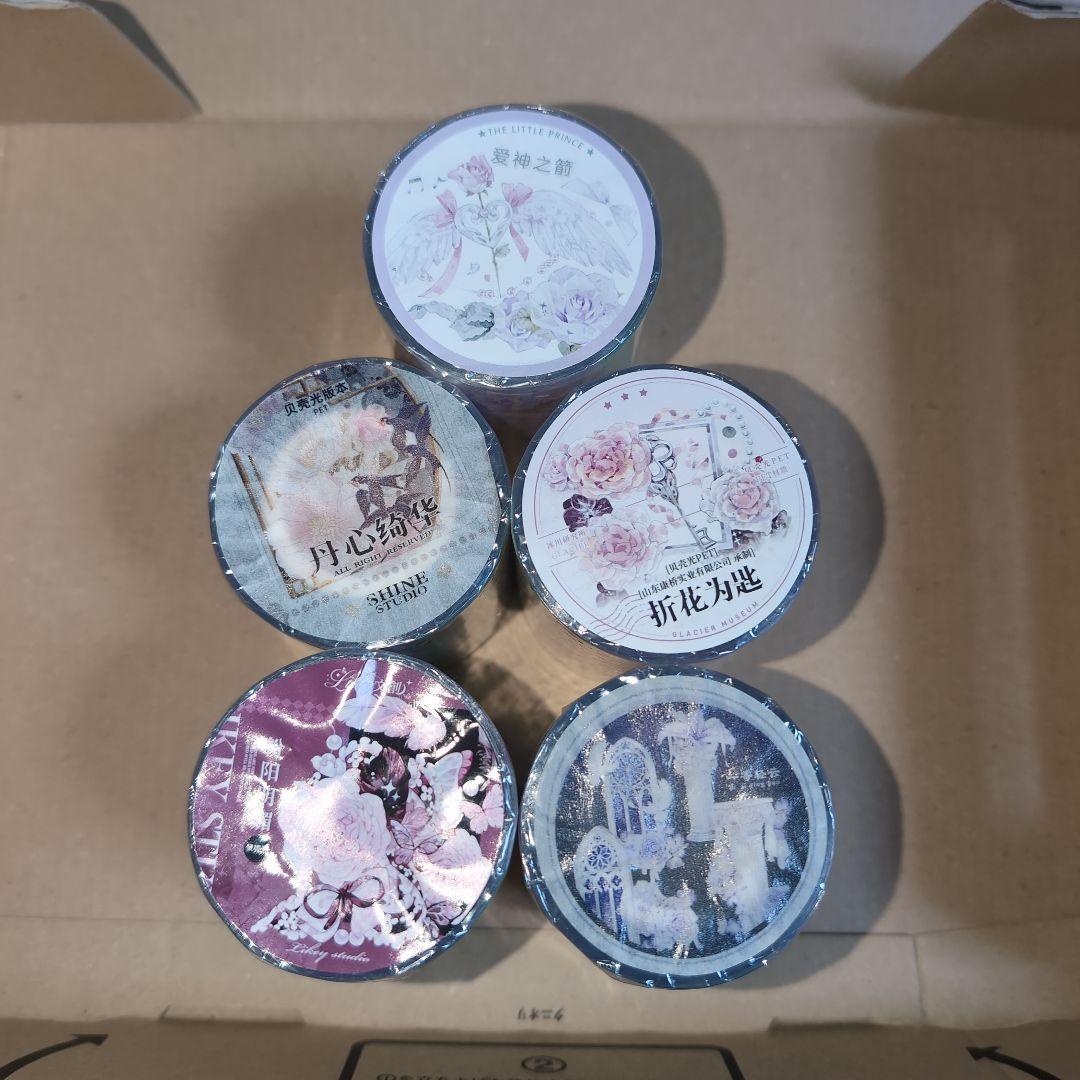 海外マスキングテープ　薔薇　花等　巻き売り　装飾マステ　マステ