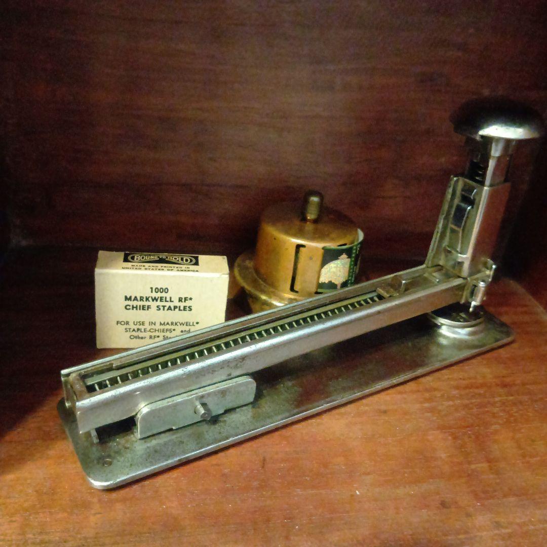アメリカ製ヴィンテージMarkwell　ホチキス＆ステープル　NY　文房具