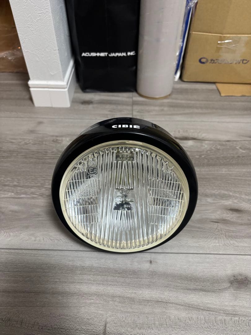 CIBIE 凹みヘッドライト　黒リム　CB250T CB400T