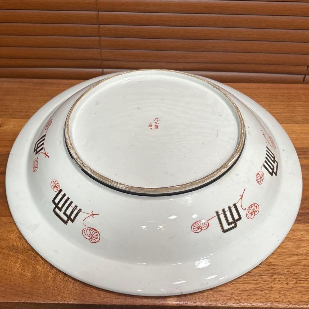 明治時代頃◎九谷焼　武者絵　大皿
