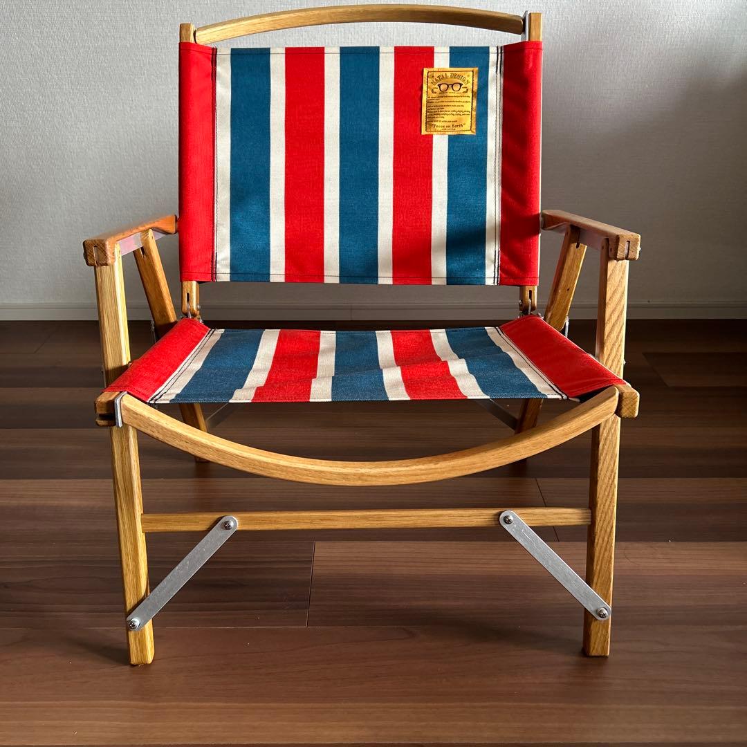 ネイタルデザイン カーミットチェア レトロストライプ 美品