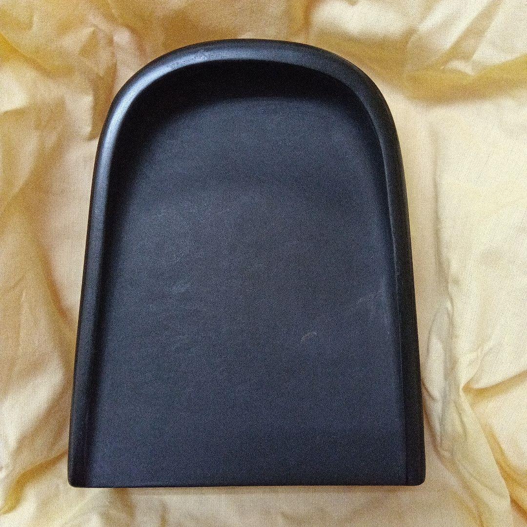 【風字硯】雨畑硯　栄寿堂　山下芳石作　共箱　【希少品】