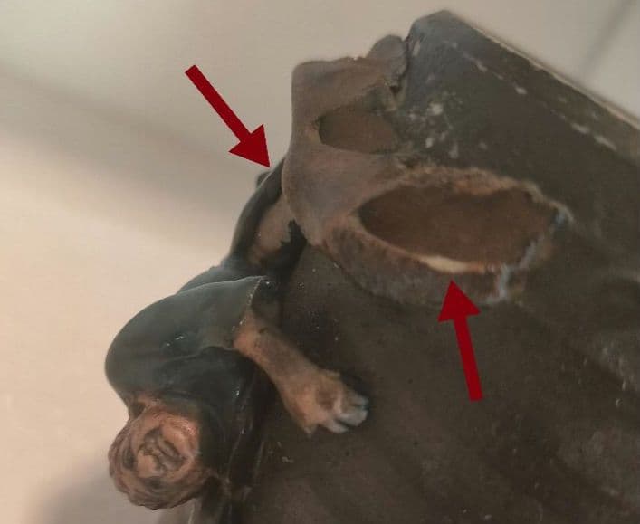 希少 里帰り 隅田焼 井上良斎 高浮彫 カップ アンティーク